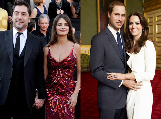 Javier Bardem, Penelope Cruz, Kate Middleton, Prince William Javier Bardem, Penelope Cruz, Kate Middleton, Prince William